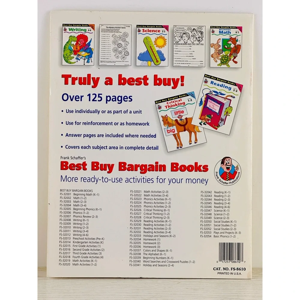 US Geography‎ Know Your States Black Line Reproducible Activity Book Grades 2-3